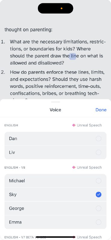Readwise Reader 更新了新的文字转语音模型，V8，刚刚试了一下，和真人朗读已经非常接近了