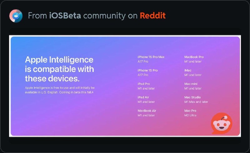 好的，我的 iPhone 15 用不了 Apple Intelligencevia happy xiao🥤kele.me