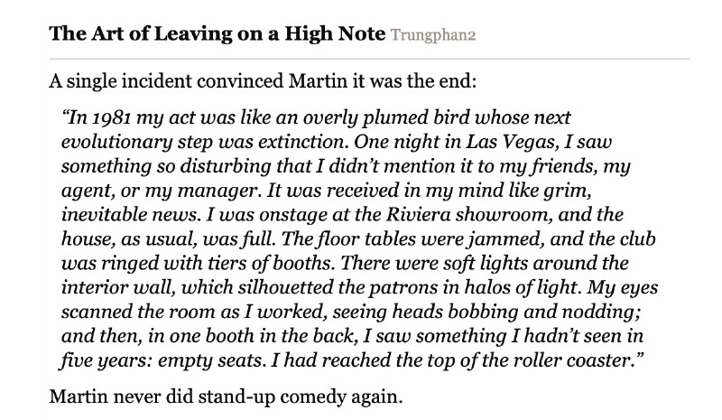 Steve Martin 作出决定再也不做脱口秀表演的瞬间：“1981年，我的表演就像一只羽毛过多的鸟，下一个进化步骤即将是灭绝