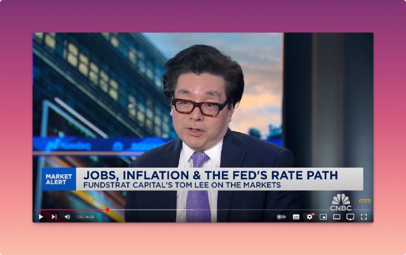 Tom Lee 的预测不太准，不过发型的确牛逼，羡慕发量via happy xiao