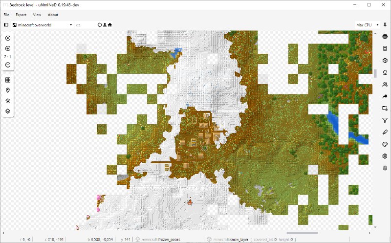 弟弟在我的世界书里看到了雪山和冰原，说想玩，于是我开了创造模式，一路往北飞