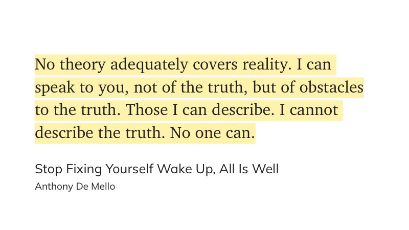 没有任何理论能够完全涵盖现实