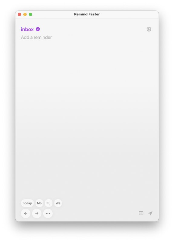 Remind me faster 的 iPadOS 版在 Mac 上也可以用，太棒了