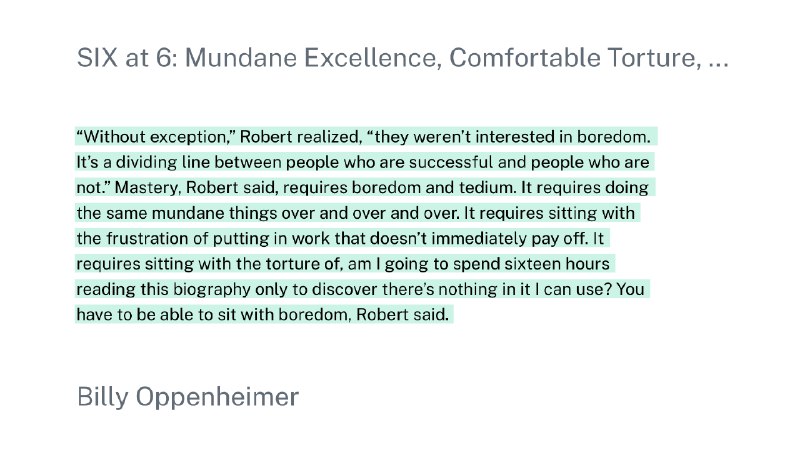 “毫无例外，” Robert 意识到，“他们对无聊毫无兴趣