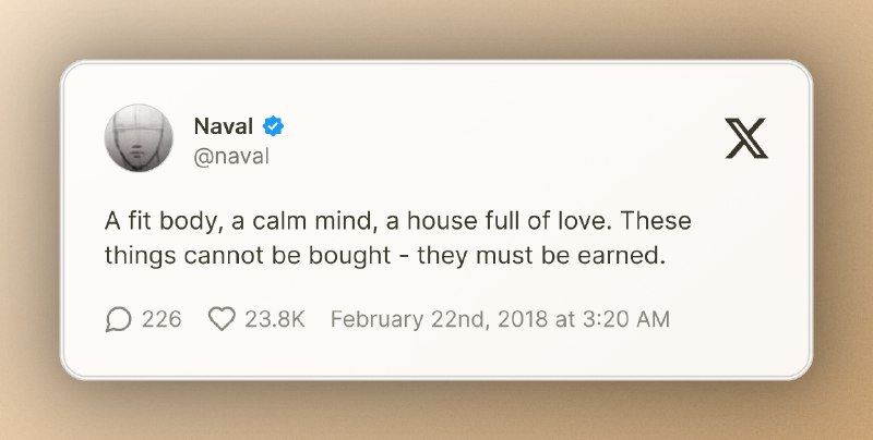 健康的体魄、平静的心灵、充满爱的家庭