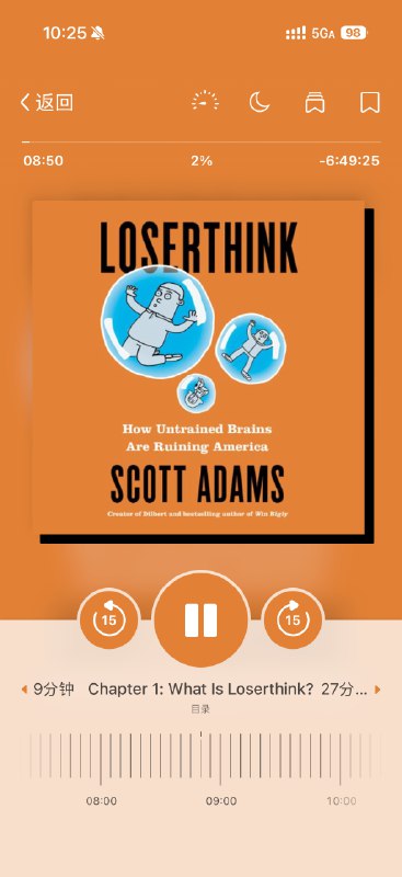 为了纪念 Scott Adams，开始听他的 Loser Thinkvia happy xiao