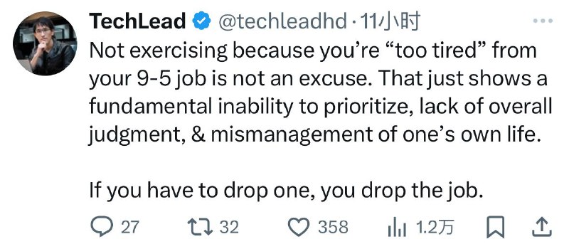 TechLead 现在变得非常正能量🤣via happy xiao