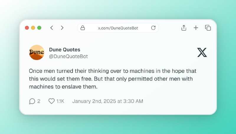 曾经，人类将思考交给机器，希望能因此获得自由