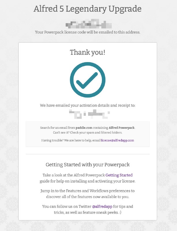 买了 Alfred 的 Legendary，有什么用？没有，只是一笔消费换来一个别人看不到的头衔而已🤣（还好可以发推文）via happy xiao🥤kele.me