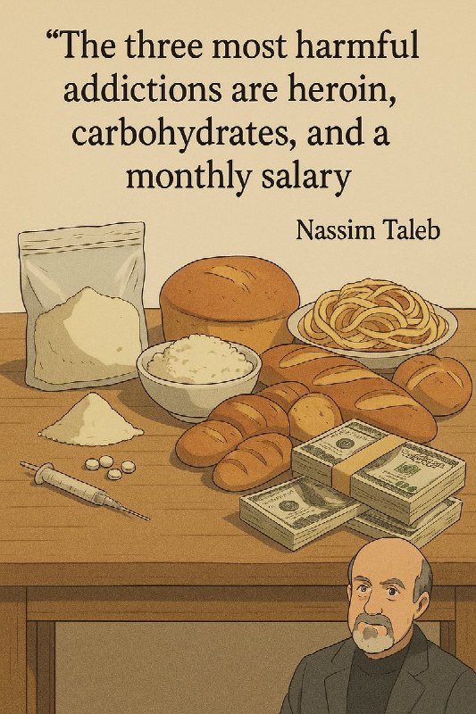 “最具危害性的三种上瘾是：海洛因、碳水化合物和月薪