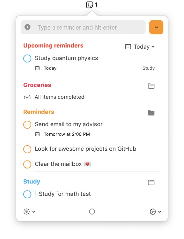 Reminders MenuBar，从菜单栏控制“提醒事项”，👍