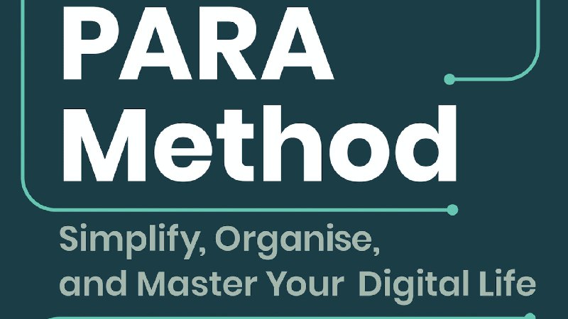 The PARA Method 是一本叫你行动的书刚刚读完 Tiago Forte 的新书 The PARA Method