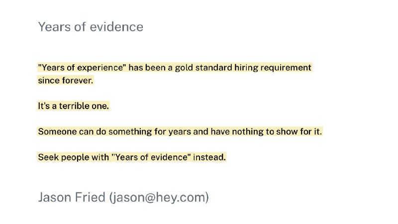 “多年经验”自古以来一直被视为招聘的黄金标准，但其实这是一个糟糕的标准