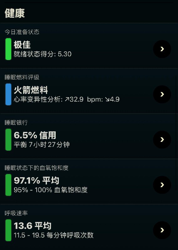 最近两天的睡眠质量好到让 app 词穷