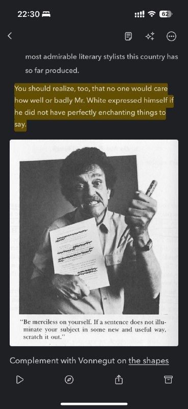 “你也应该意识到，如果怀特先生没有非常迷人的内容可说，无论他表达得多好或多差，都没有人会在意