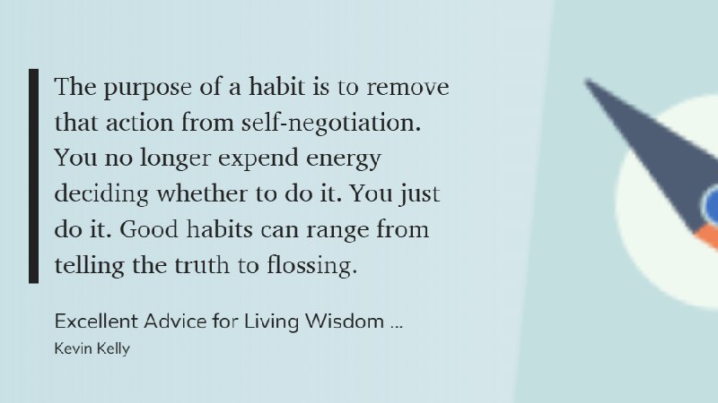 习惯的目的，是把某个行为从自我拉扯和来回权衡中解放出来
